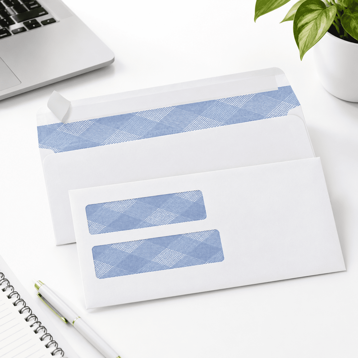 Sielded Envelope 750 Pack #10 Double Window Self-seal Envelopes Security Tinted ...