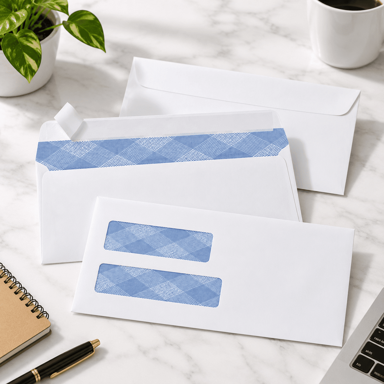 Sielded Envelope 750 Pack #9 Double Window Self-Seal Security Tinted Envelopes - Walmart.com