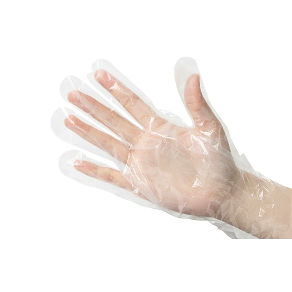 750 Pcs Plastic Disposable Gloves, One Size Fits Most- Clear, Food Prep, Food Grade