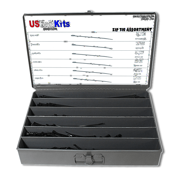 750 Piece Cable Zip Tie Assortment