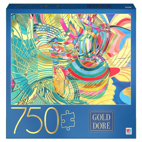 750-Piece Jigsaw Puzzle with Foil Accents, Watercolor Abstract