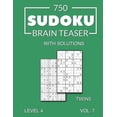 thumbnail image 1 of 750 Sudoku Brain Teaser Twins with solutions: Level 4 Volume 7 (Paperback), 1 of 1