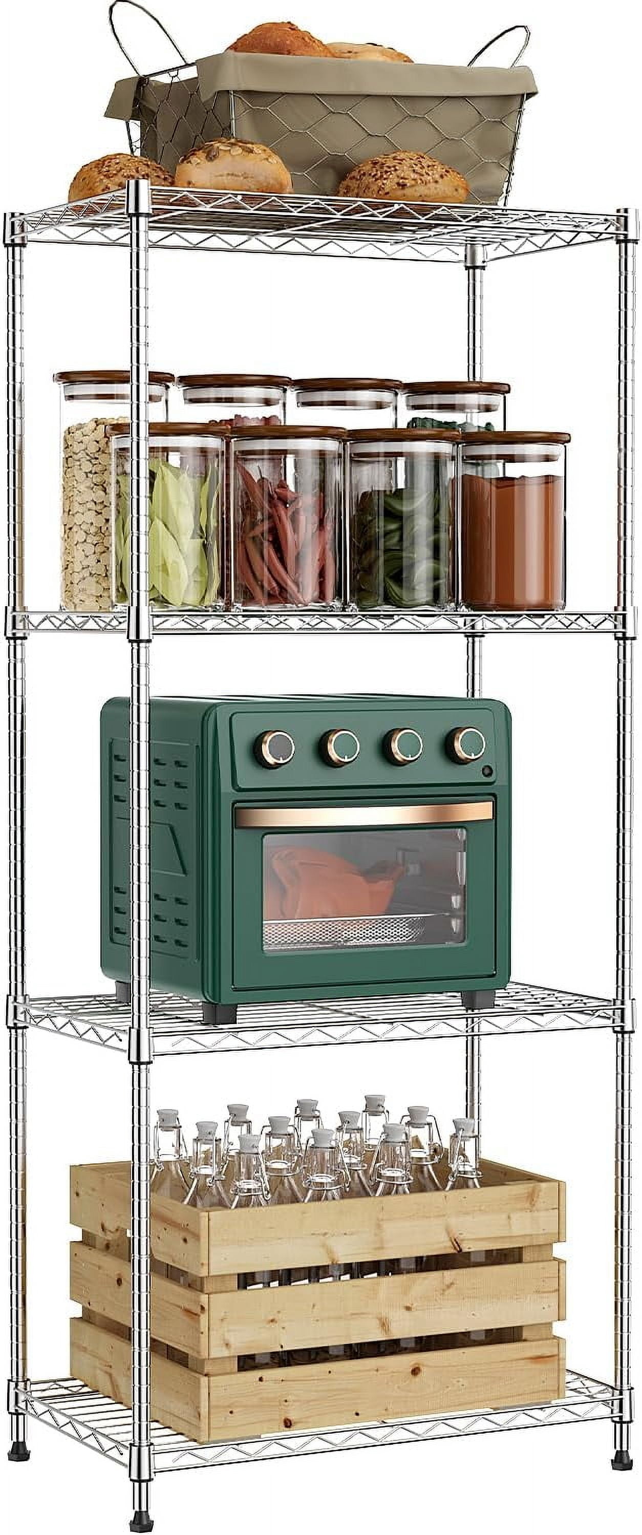 750 lbs 3 Tier Storage Rack Metal Wire Shelving Unit, Storage Standing ...