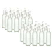 750 ml Frosted Glass Bordeaux Bottles, 2 Cases of 12 Bottles 24 Bottles