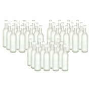 750 ml Frosted Glass Bordeaux Bottles, 3 Cases of 12 Bottles 36 Bottles