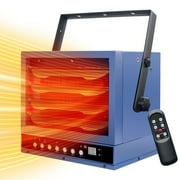 7500W Electric Garage Heater with Remote, 240V Hardwired Fan Forced Ceiling Mount Shop Heater with Digital Thermostat and Overheat Protection, Ideal for Warehouse, Workshop