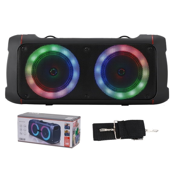7500W Portable Wireless Speaker with Subwoofer Heavy Bass, Dual 6.5 Inch Karaoke Machine, Support TF, TWS, USB, AUX Input, LED Colorful Lights, Loud Outdoor Stereo Speaker for Home, Party, Travel
