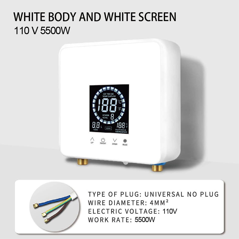 7500W Tankless Hot Water Heater Shower Electric Portable Instant Boiler