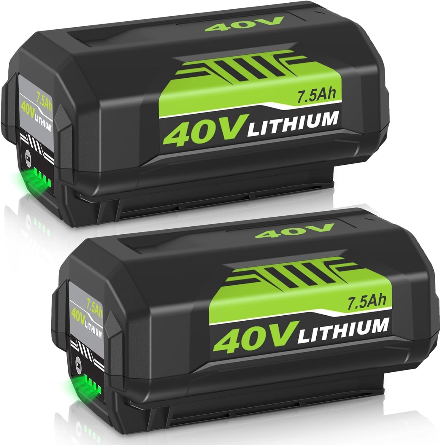 7500mAh High Capacity OP4026 Replacement Battery Compatible with Ryobi 40V Battery Lithium OP4050A OP40601 OP4040 OP4030 OP4050 OP40261 OP40201 OP40401 Cordless Tools with LED Indicator (2 PACK)