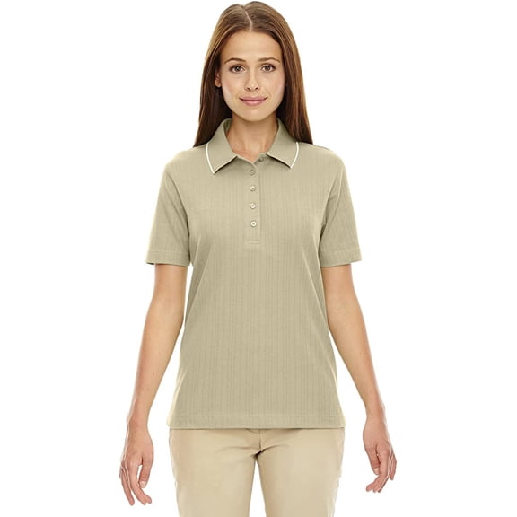 75045 Extreme Ladies Edry Needle-Out Interlock Polo Sand Dune XL