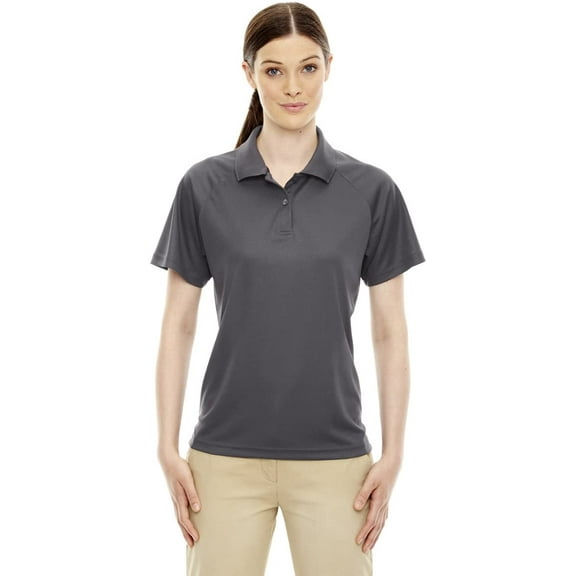 75046 Extreme Ladies' Eperformance Pique Polo Black Silk 3XL