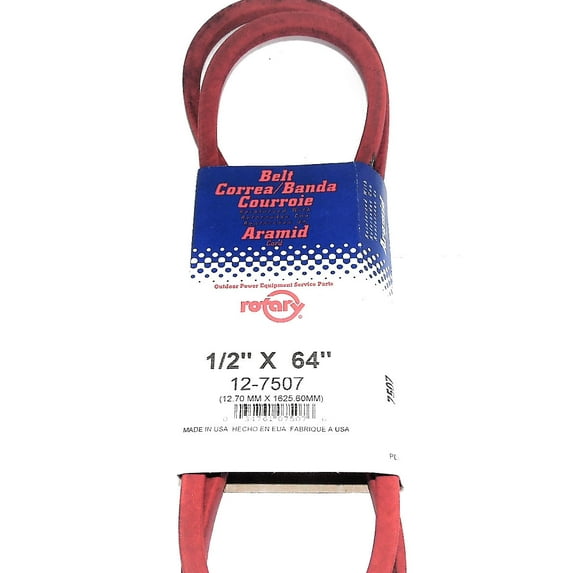 7507/4L640 Rotary Belt (1/2"X64") Compatible With JOHN DEERE M80386, M82538