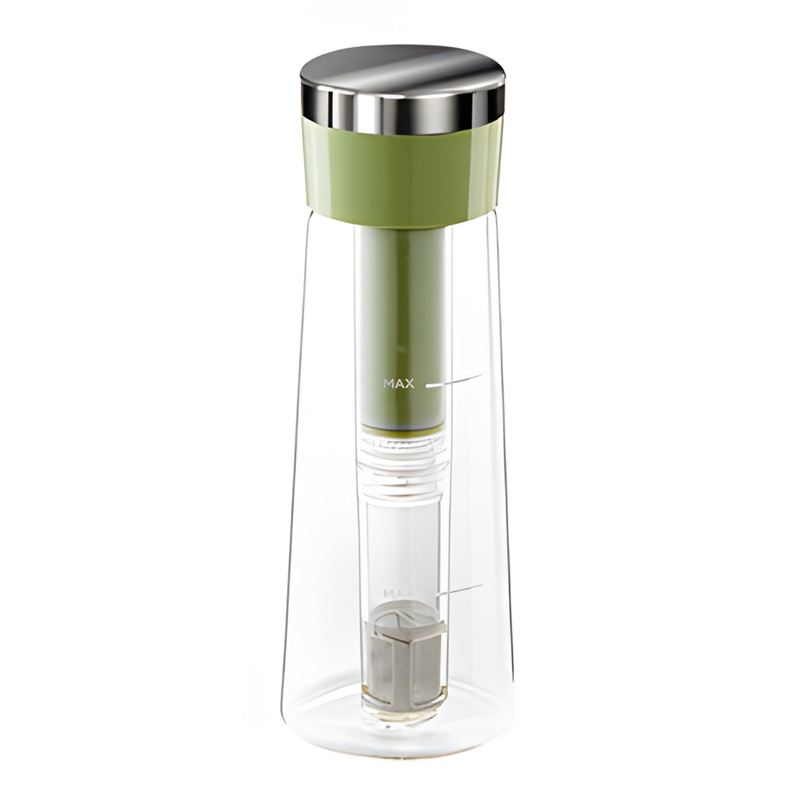 750ML Cold Brew Coffee Pot 2-minute Cold Brew Pitcher with Stainless Steel Filter for Home Use Iced Coffee Tea Kettle