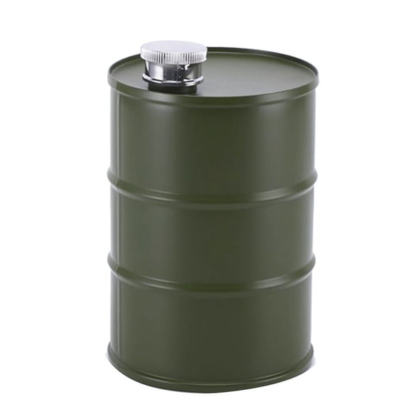 750Ml Wine Pot Stainless Steel Mini Hip Flask Sake Cup Cylindrical Portable for Travel for Outdoor Camping Green,1 x Wine Pot,Green