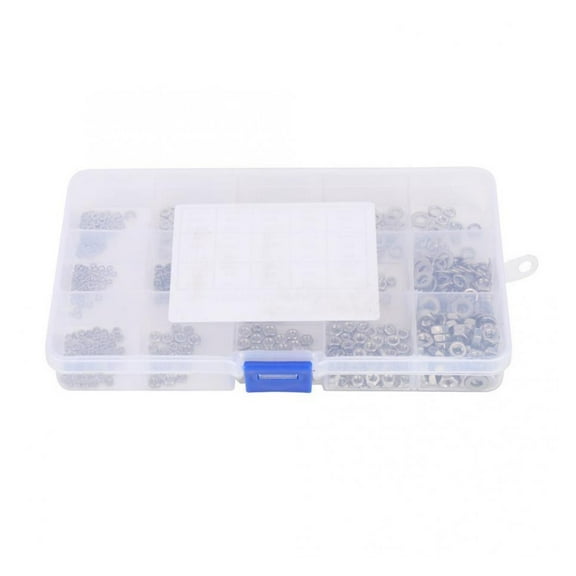 750Pcs Flat Washer Elastic Washer Nut Set Stainless Steel Hardware Lock Tools M1.6/M2/M2.5/M3/M4