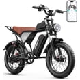 thumbnail image 1 of 750W 28Mph,48V 25AH E-Bike for Adults,Max 80 Mi, 20" Fat Tire Mountain Bike,Disc Brakes,Full Suspension,cTUVus Certified,Class 3, 1 of 9
