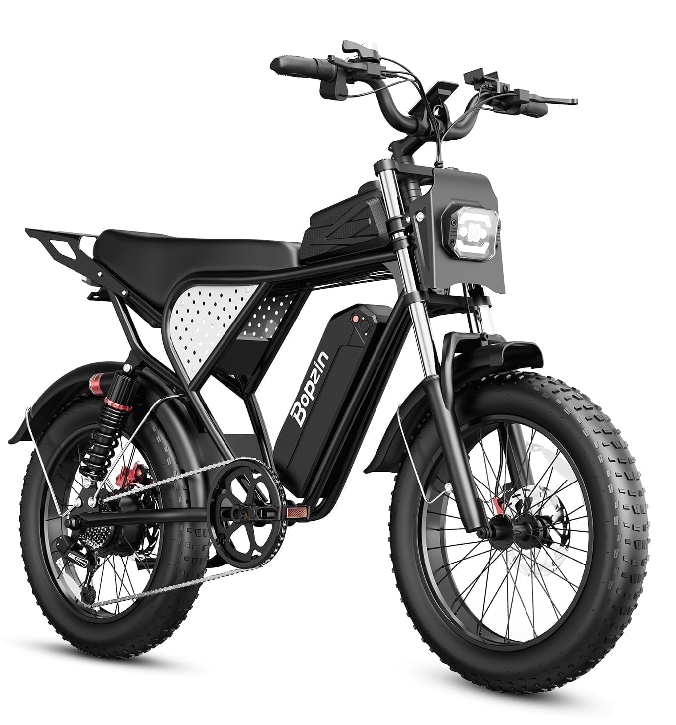750W 28Mph Electric Bike, 48V 25Ah 80Miles,20" Fat Tire Mountain Bike for Adults,Disc Brakes cTUVus Certified,Class 3