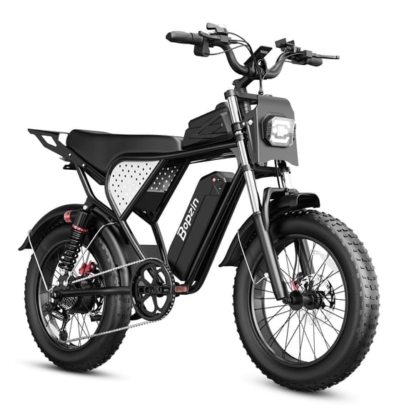 750W 28Mph Electric Bike, 48V 25Ah 80Miles,20" Fat Tire Mountain Bike for Adults,Disc Brakes cTUVus Certified,Class 3