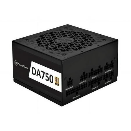 SilverStone Technology DA750-G 750W DA750 Gold 80 Plus Fully Modular ATX Power Supply, Black