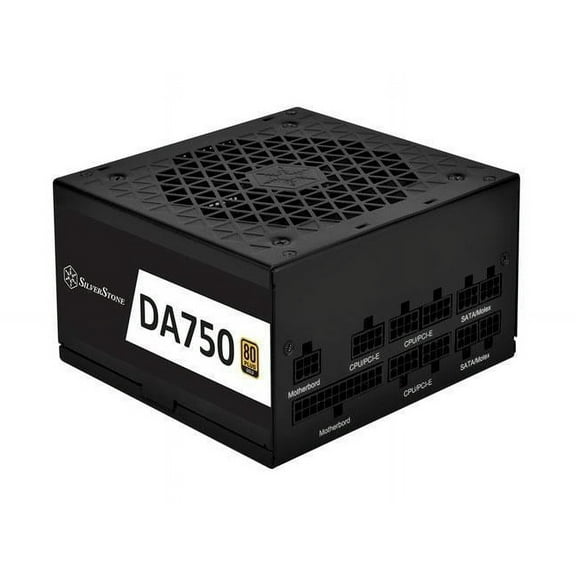 SilverStone Technology DA750-G 750W DA750 Gold 80 Plus Fully Modular ATX Power Supply, Black