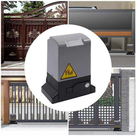 750W Automatic Sliding Gate Opener, 2000kg Capacity, Remote Control, Waterproof IP44, 110V, for Residential and Commercial Use