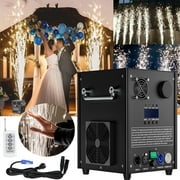 750W Cold Spark Machine Stage Equipment Wireless Remote Control Intelligent DMX Control Wedding Music Performance (Black)