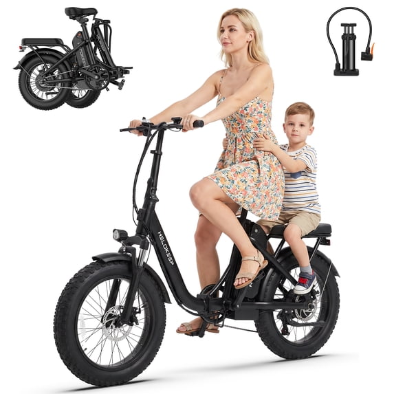 GlobalKeep 16" Foldable Multi-Terrain Off-Road Fat Tire Electric Bike for Adults, 1200W Peak Motor, 48V 10Ah Removable Battery, 20MPH, UL2849 Certified