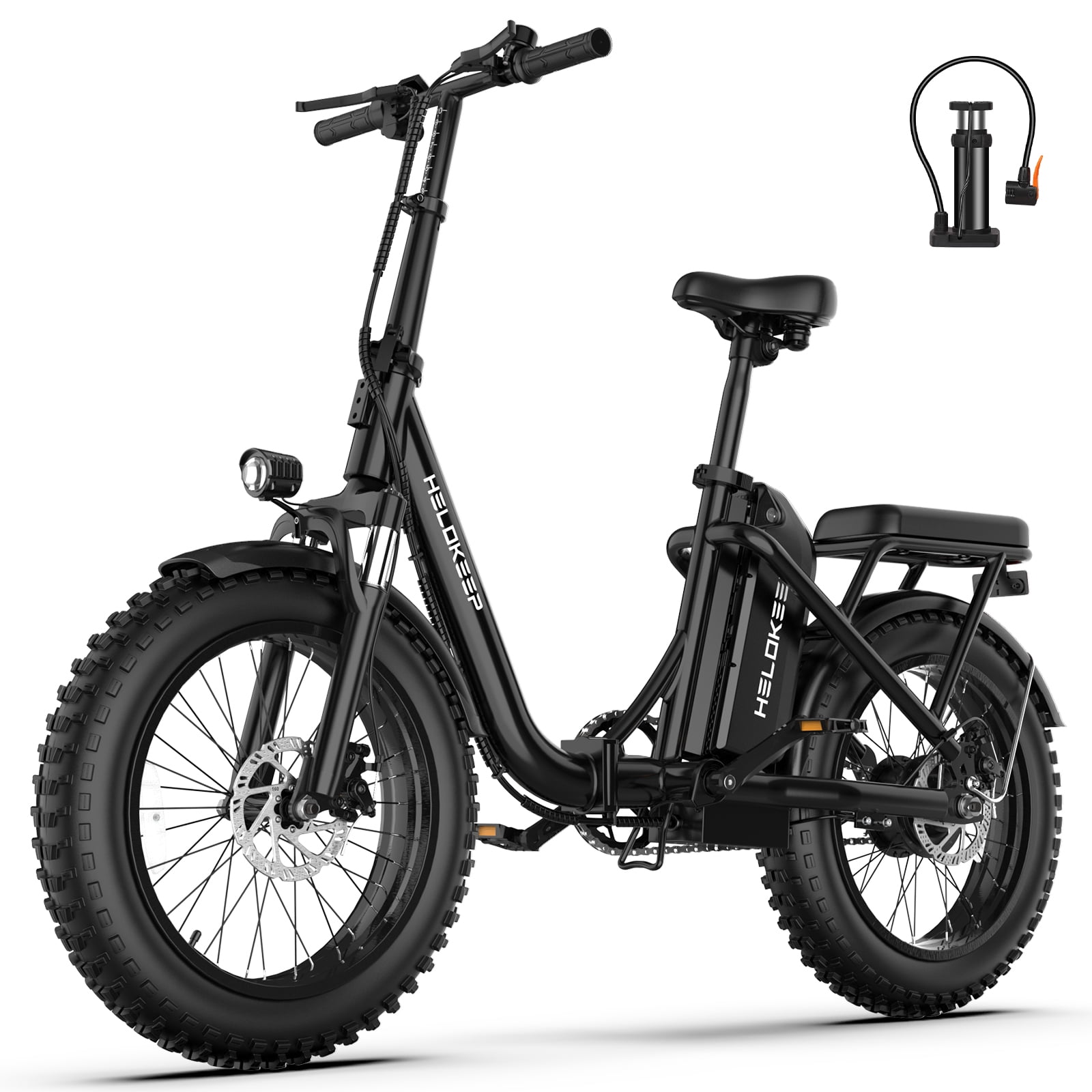 COCO 750W Foldable Electric Bike for Adults, 48V 10Ah Removable Battery Ebike, 16" × 4" Fat Tires, Lightweight Steel Frame, Front Suspension, Black