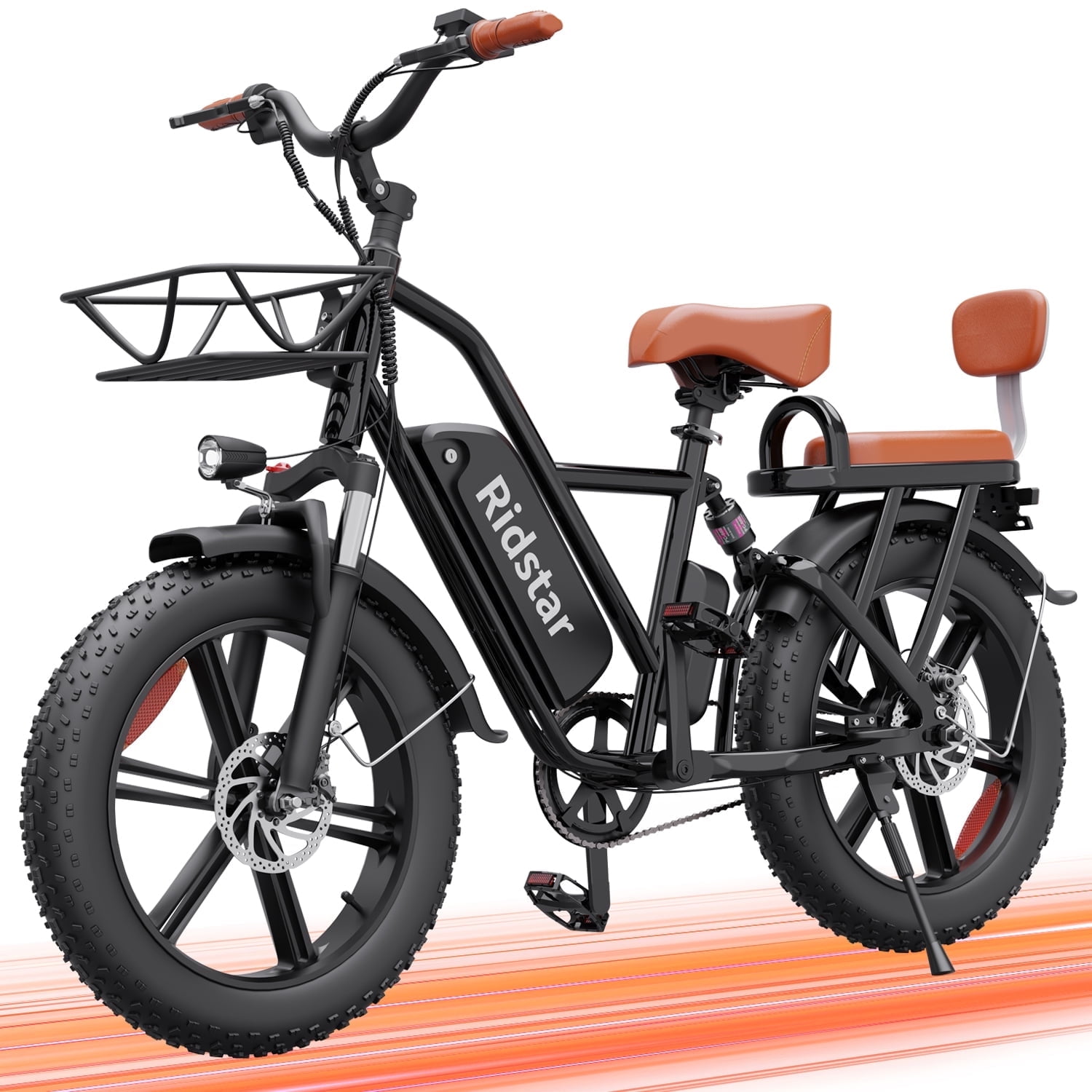 750W Electric Bike for Adults,30MPH eMTB 48V 15AH Removable Battery Mountain Bike,Full Suspension 7 Speed Electric Bicycles,20"Fat Tire Beach City off Road E-Bike UL2849
