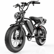 750W Electric Motorcycle for Adults,28 MPH Fat Tire E-Bike with Full Suspension, 48V 18Ah Removable Battery,80Nm Torque, Long Range Electric Bicycle, UL2849 Certified