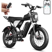 750W Electric Bike for Adult,28Mph 48V 20AH,Max 80 Miles,20" Fat Tires,App Mountain Bike Disc Brakes,cTUVus Certified,Class 3