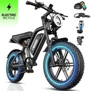 HiKeep Class 2 Electric Bike for Adults, 20 MPH, 750W Fat Tire Ebike, 48V 15.6Ah 748.8Wh Battery, 20 x 4 Inch, Shimano 7-Speed, UL2849