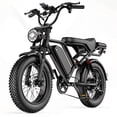 thumbnail image 1 of 750W Electric Mountain Bike for Adults, 1500W Peak Motor, 20 MPH 20" x 4" Fat Tire E-Bike, 48V 18Ah Removable Battery, Up to 45 Miles, Full Suspension, 7-Speed, 2-Seater, UL2849 Certified, 1 of 10