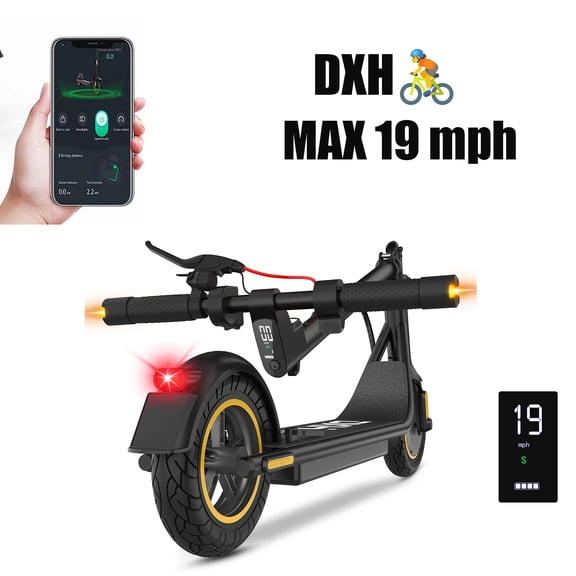 750W Electric Scooter for Adults, Up to 19 MPH & 21 Miles Long Range E-Scooter, 10.5" Pneumatic Tires, App Control, Folding Commuter Motorized Scooter with Turn Signals