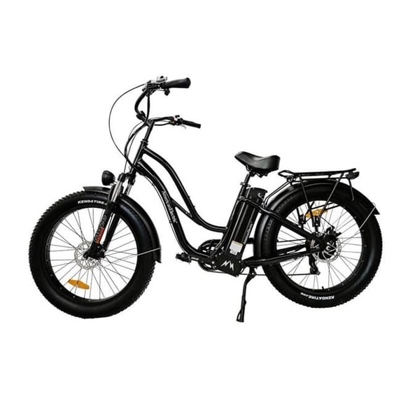 750W Fat Tire Electric Bike, Matte Black