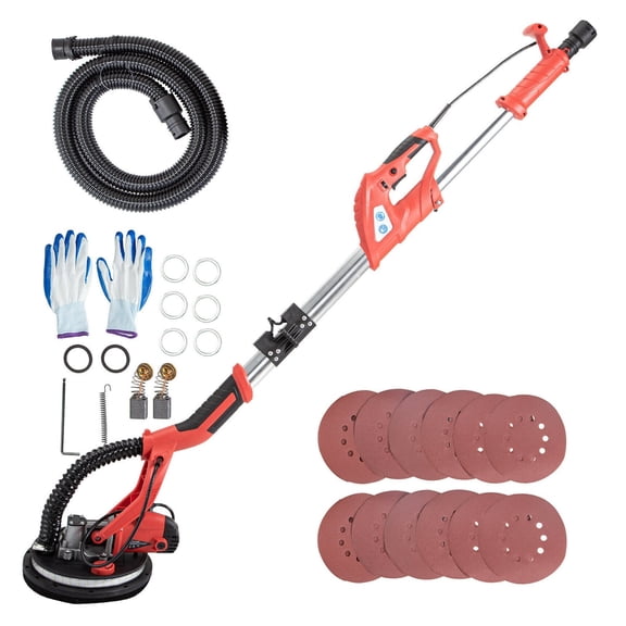 750W Foldable Wall Sander LED Strip Light Electric Drywall Sander 800-1750 R/min RPM Disc Sander ,Easy to Operate