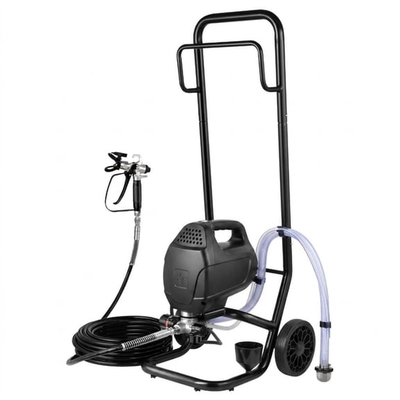 750W High Efficiency Airless Paint Sprayer with Cart, 3000 PSI Electric Paint Sprayer for Home Interior, Exterior, Furniture and Fences