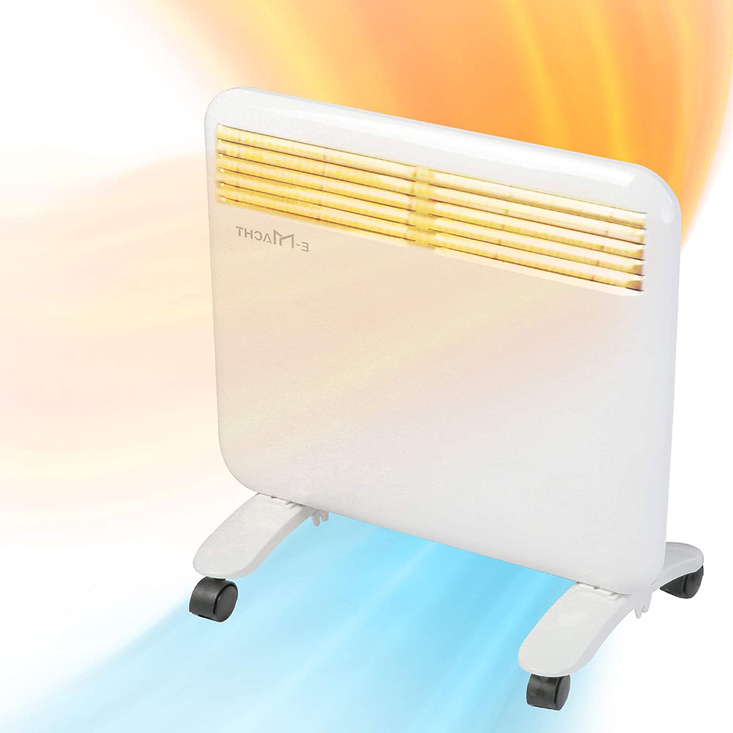 750W Indoor Electric Space Heater Full Room Convection Heater Quiet Panel  Heater Room Wamer, Freestanding with Wheels/Wall Built-up, Adjustable LED  Digital Thermostat - Walmart.com