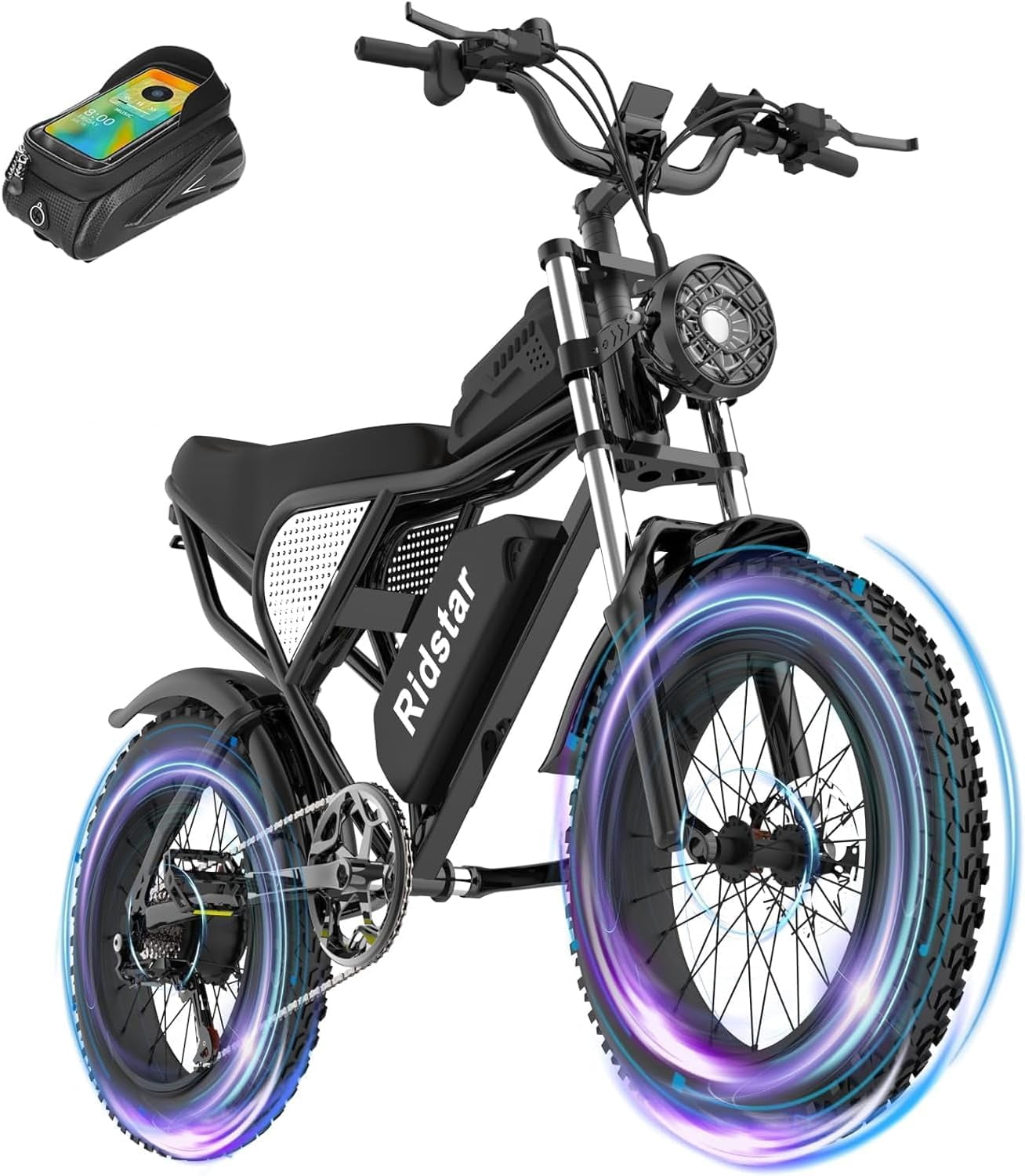 750W MTB Electric Bicycle 48V 20Ah Removable Battery E-BikeElectric Bike for Adults 20" Fat Tire Electric Motorcycle, Shimano 7 speed Full Suspension Electric Bicycle UL2849