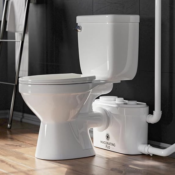 750W Macerating Toilet System with 4-Inlet, Durable Pump, Extension ...