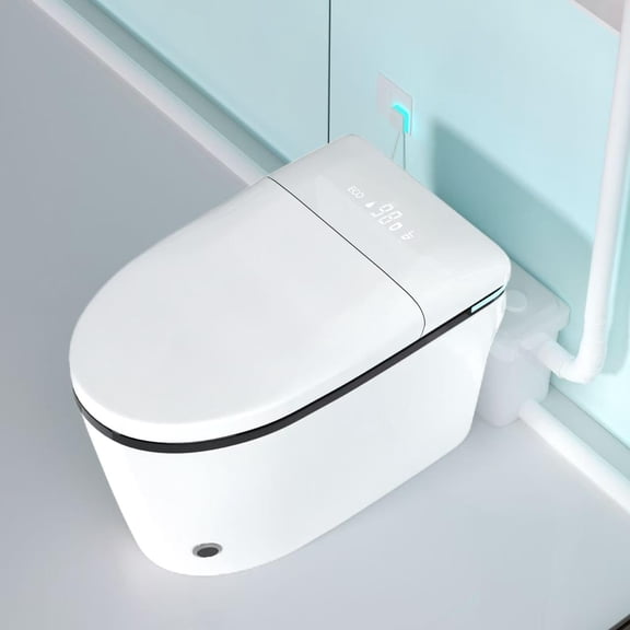 750W Macerating Upflush Smart Toilet with Pump System for Basement,Toilets with Bidet 3-Water-inlet [ADA Tall], [Dual Flush] for Sink, Toilet, Bathtub, [750 Watt]