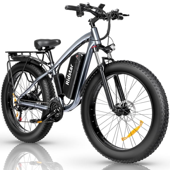 1500W Mountain Electric Bicycle 48V 15Ah Removable Battery E-Bike26" Fat Tire Electric Bike for Adults, Shimano 21 Speed Front Suspension Electric Bicycle UL2849