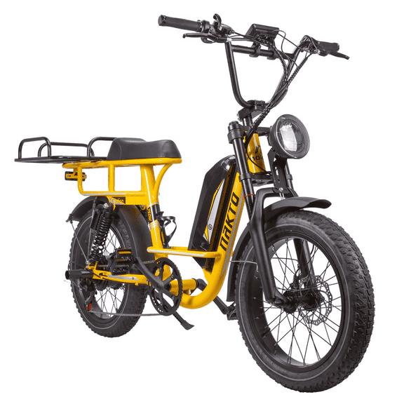 750W Peak Dual Motor Ebike for Adults, Max 50 MPH Fast Electric Mountain Bike, 48V 20AH Up to 60 Miles, Front Rear Turn Signal, Full Suspension 20" Fat Tire E-Bike for Off-Road Commuter