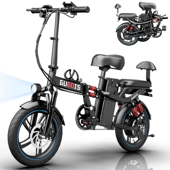 750W Peak Electric Bike for Adults, 16" Electric Commuter Bike, 48V 15Ah Removable Battery Folding Ebike, One-Piece Tire City Ebike, Max.20mph & 45 Miles off-road UL2849