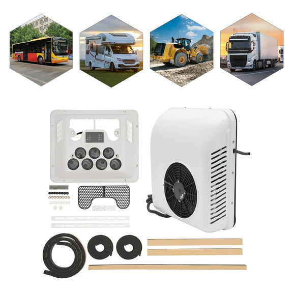 750W RV Air Conditioner Electric Rooftop A/C Unit For Caravan Trailer Heat &Cool