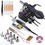 750W Rework Soldering Station 2 in 1 hot air soldering iron LCD Digital display welding station ,Precision Control
