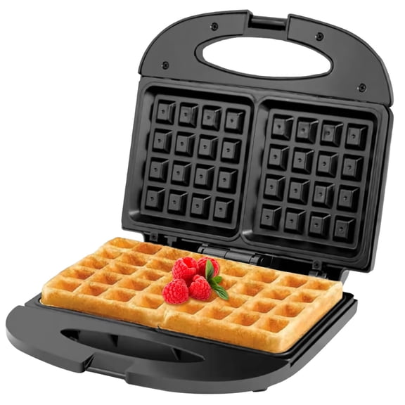 750W Waffle Maker, Dual Plate, Quick Cooking, Portable Breakfast Machine for Waffles, Hash Browns, Chaffles, Compact for Home Office