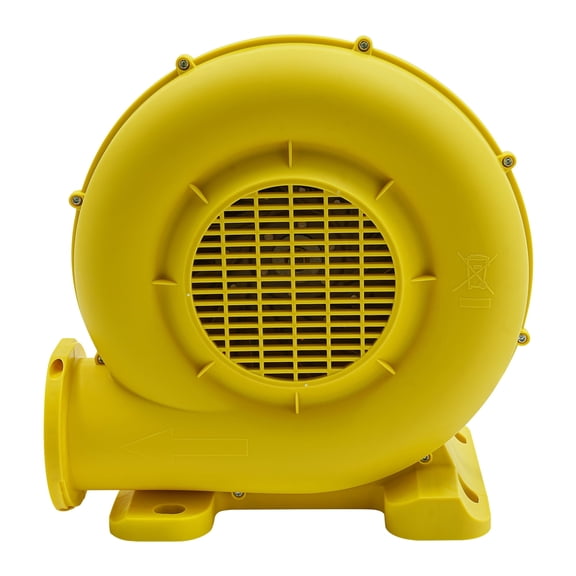 750W Yellow Inflatable Blower - 590m³/h High-Power for Bounce Houses & Castles - 110V with 5.9ft Cord - Low Noise 70dB