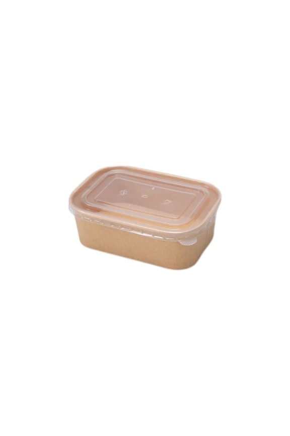 750ml 30 Pack Disposable Lunch Boxes with Lids Kraft Paper Picnic Containers Compartment Bento Boxes for Camping Salad Fruit Light Meals Eco Friendly Food Storage