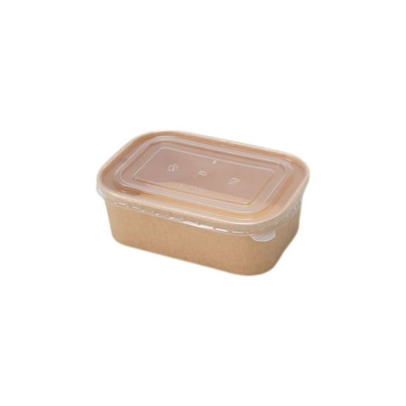 750ml 30 Pack Disposable Lunch Boxes with Lids Kraft Paper Picnic Containers Compartment Bento Boxes for Camping Salad Fruit Light Meals Eco Friendly Food Storage
